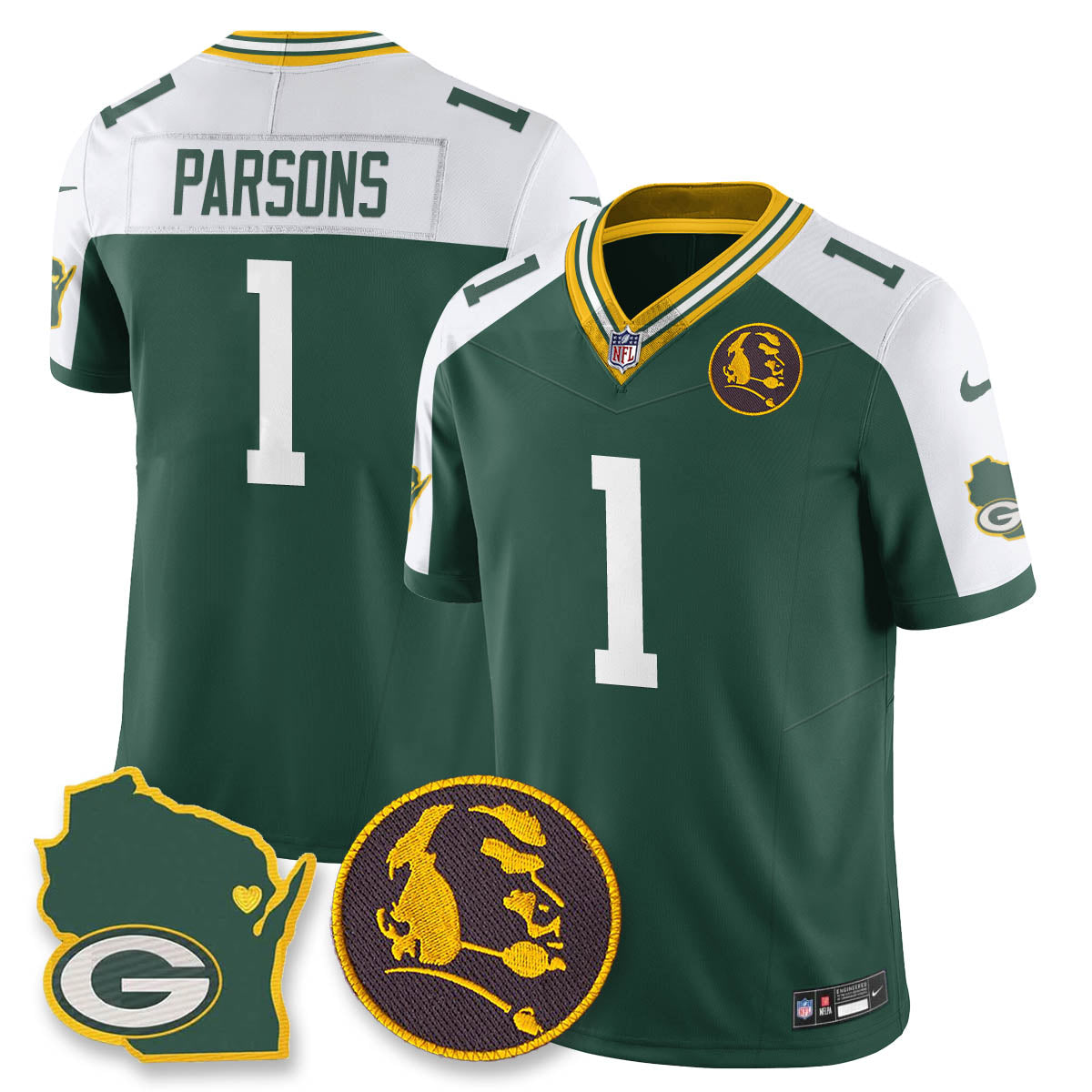GB Vapor Limited Jersey - John Madden Patch - All Stitched-DTD