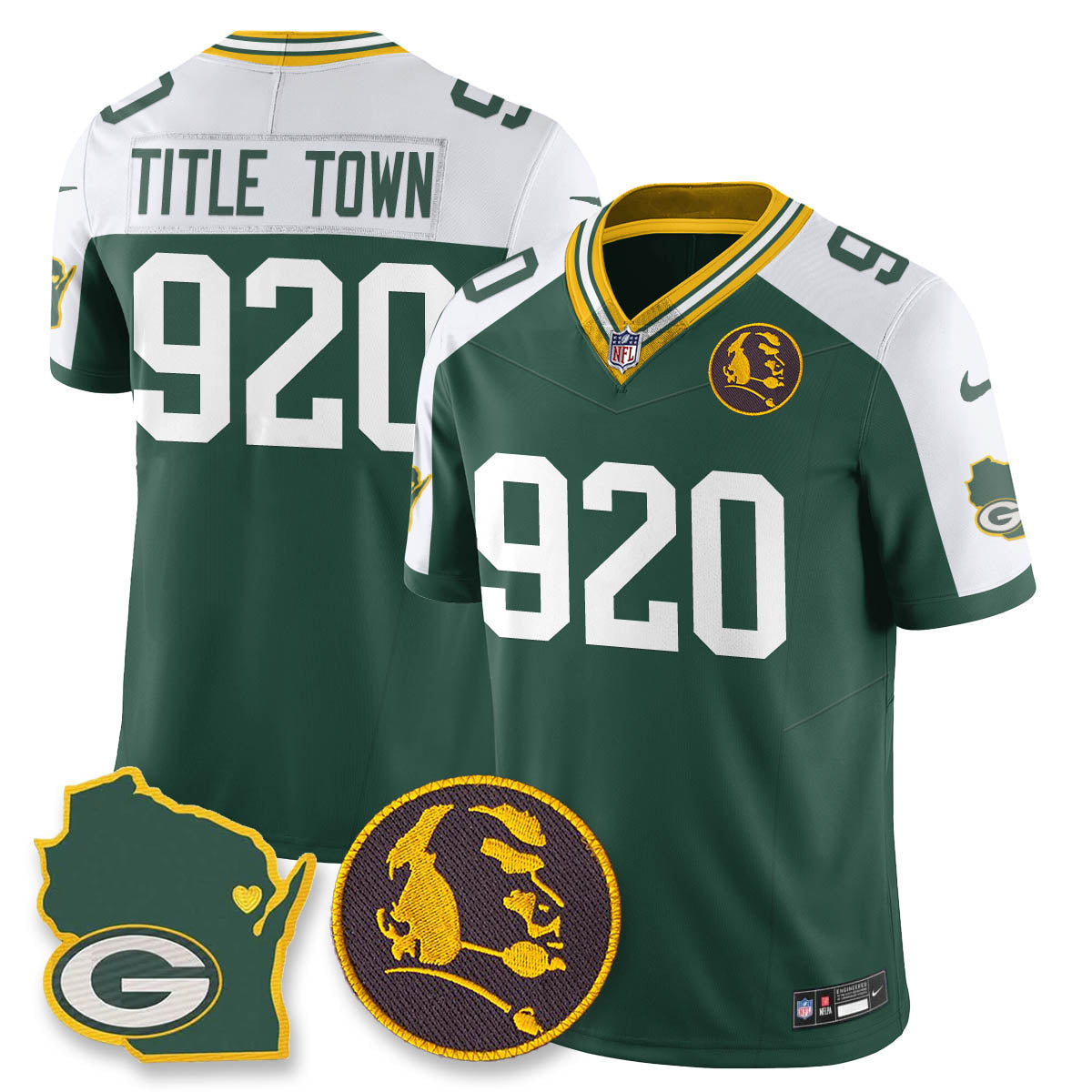 GB Vapor Limited Jersey - John Madden Patch - All Stitched-DTD