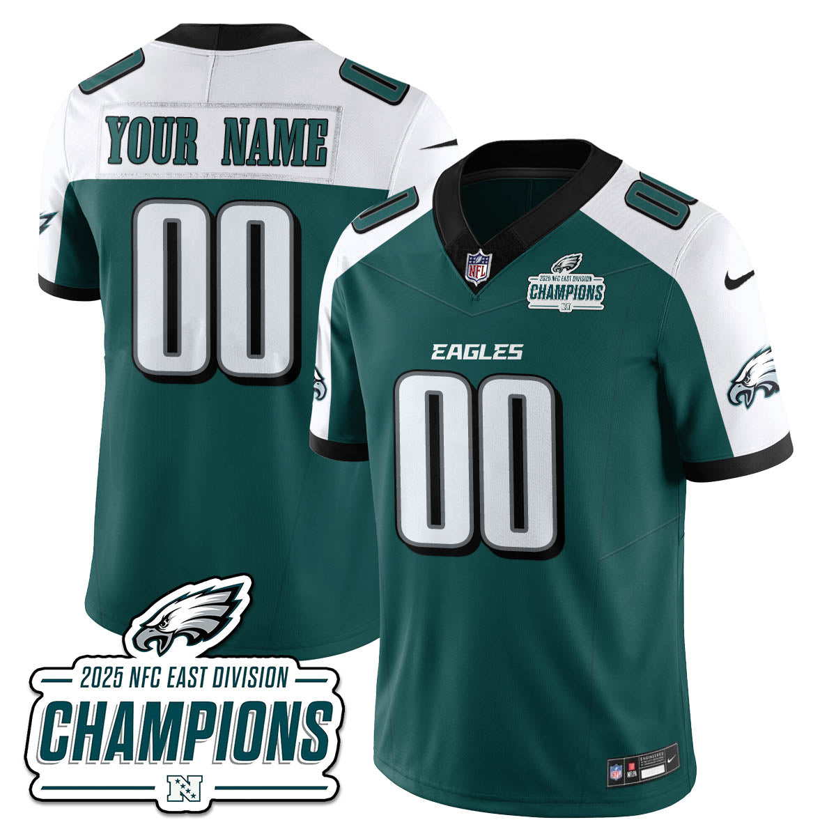 PHI NFC East Champions Vapor Limited Jersey - All Stitched-DTD