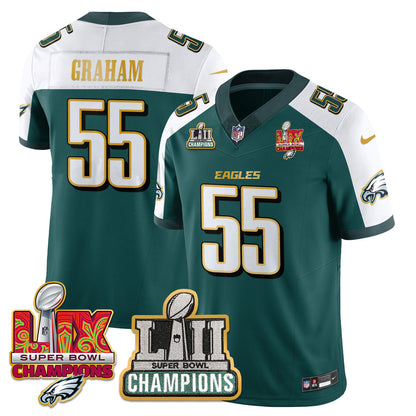 PHI LII-LIX Super Bowl Champions Vapor Limited Gold Jersey - All Stitched-DTD