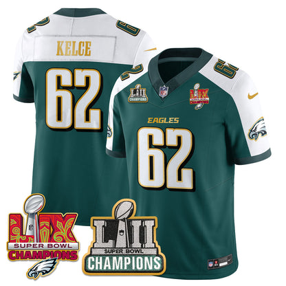 PHI LII-LIX Super Bowl Champions Vapor Limited Gold Jersey - All Stitched-DTD