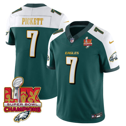 PHI Super Bowl LIX Champions Gold Trim Vapor Limited Jersey - All Stitched-DTD
