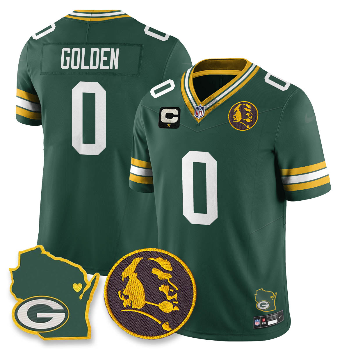 GB Vapor Limited Jersey - John Madden Patch - All Stitched-DTD