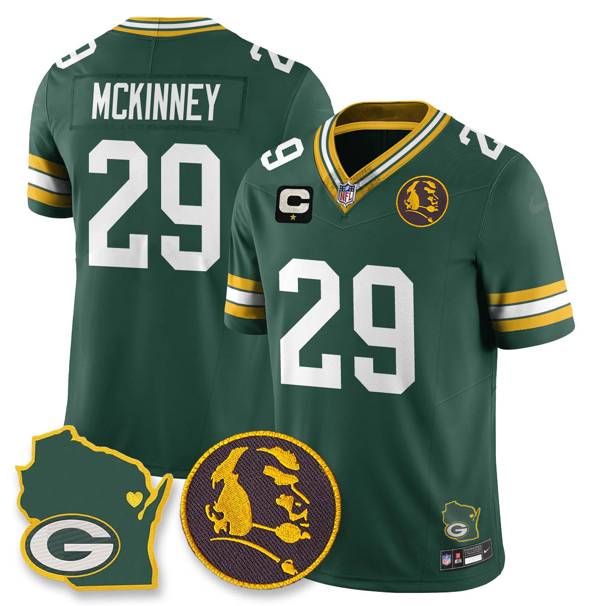 GB Vapor Limited Jersey - John Madden Patch - All Stitched-DTD