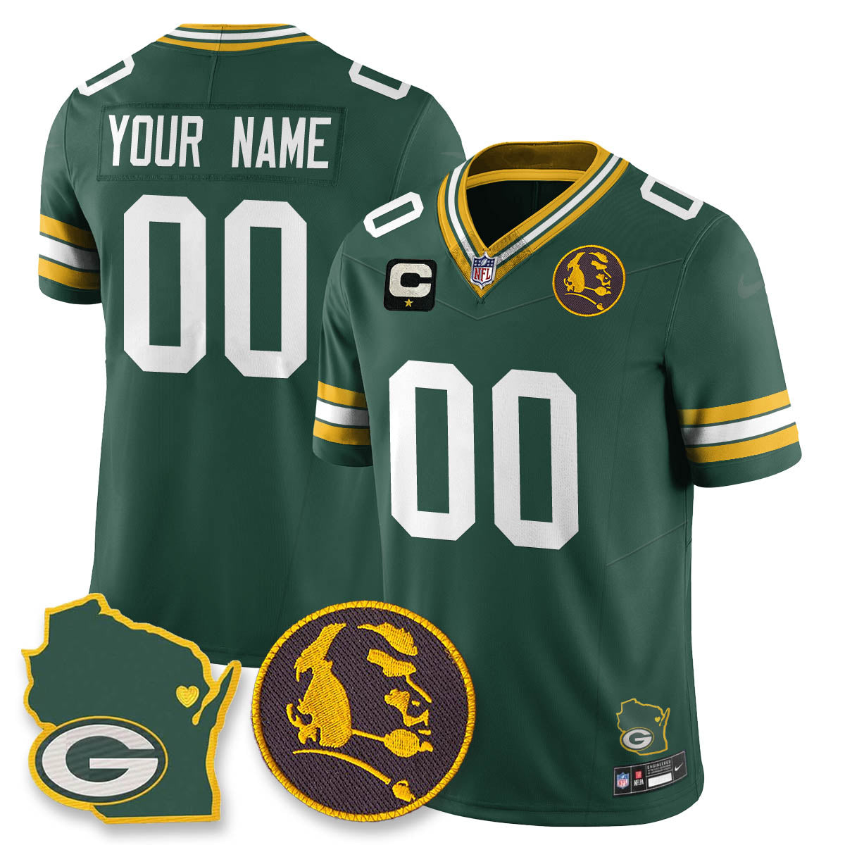 GB Vapor Limited Jersey - John Madden Patch - All Stitched-DTD