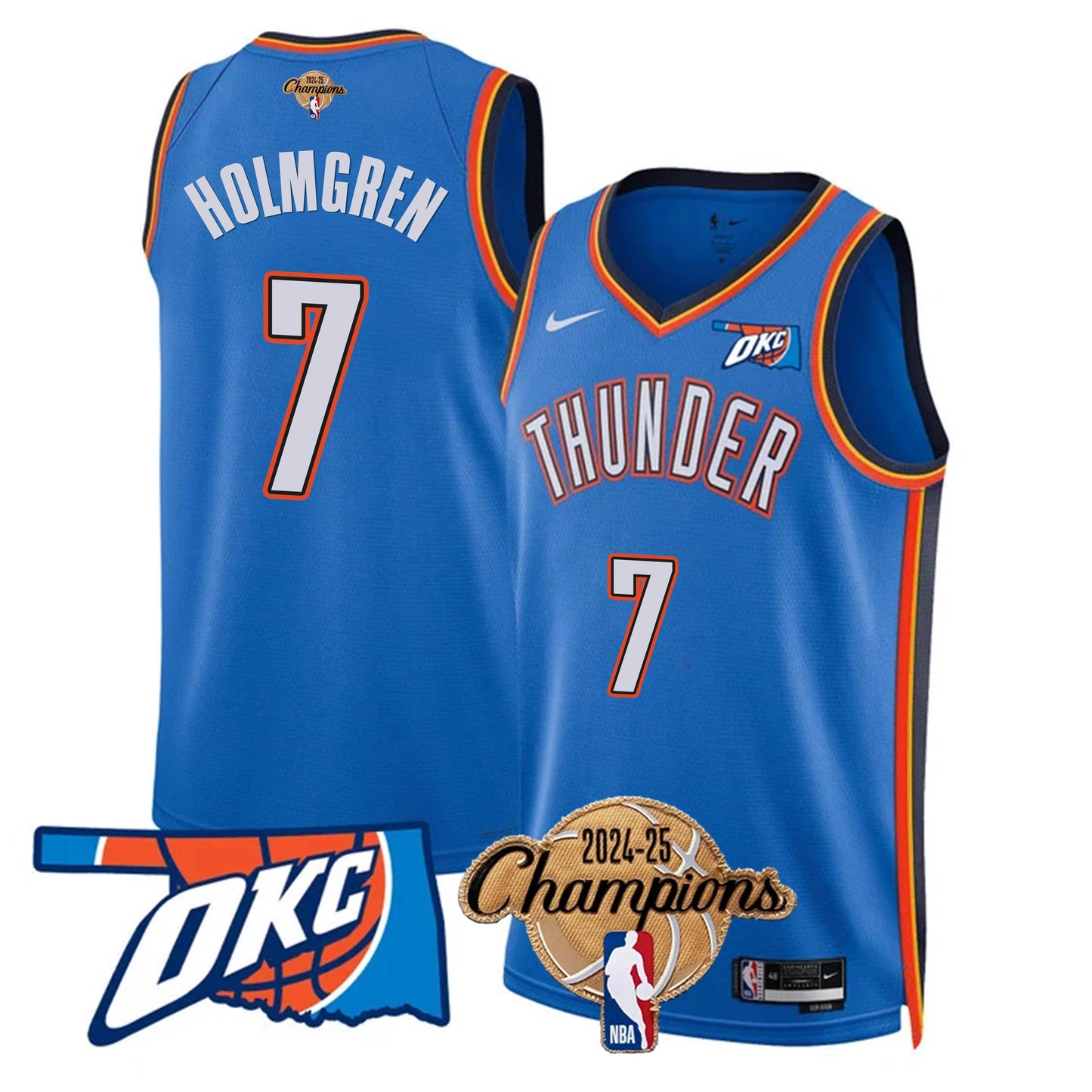 OKC 2024-25 Champions Jersey - All Stitched-DTD