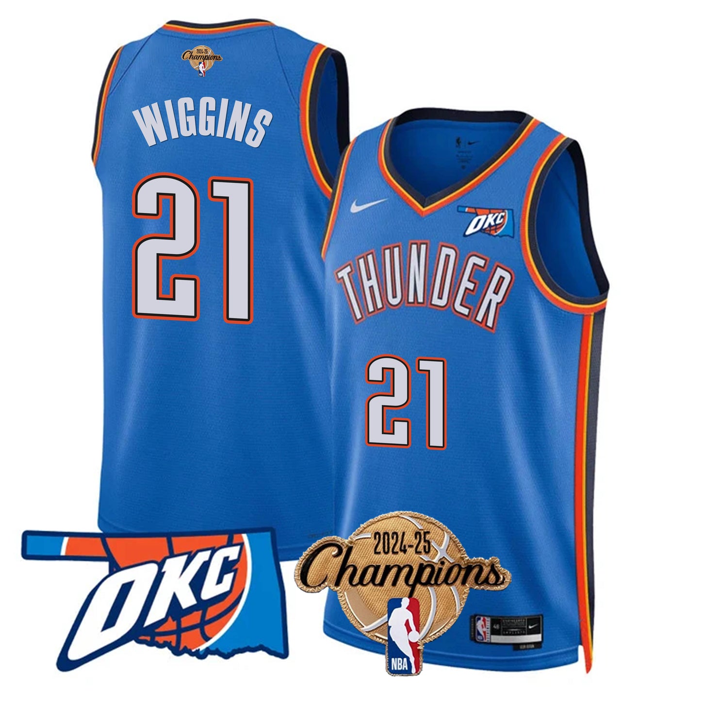 OKC 2024-25 Champions Jersey - All Stitched-DTD