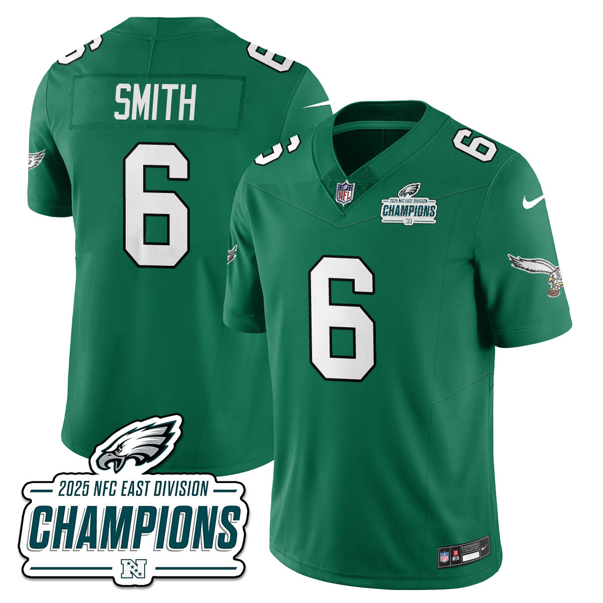 PHI NFC East Champions Vapor Limited Jersey - All Stitched-DTD
