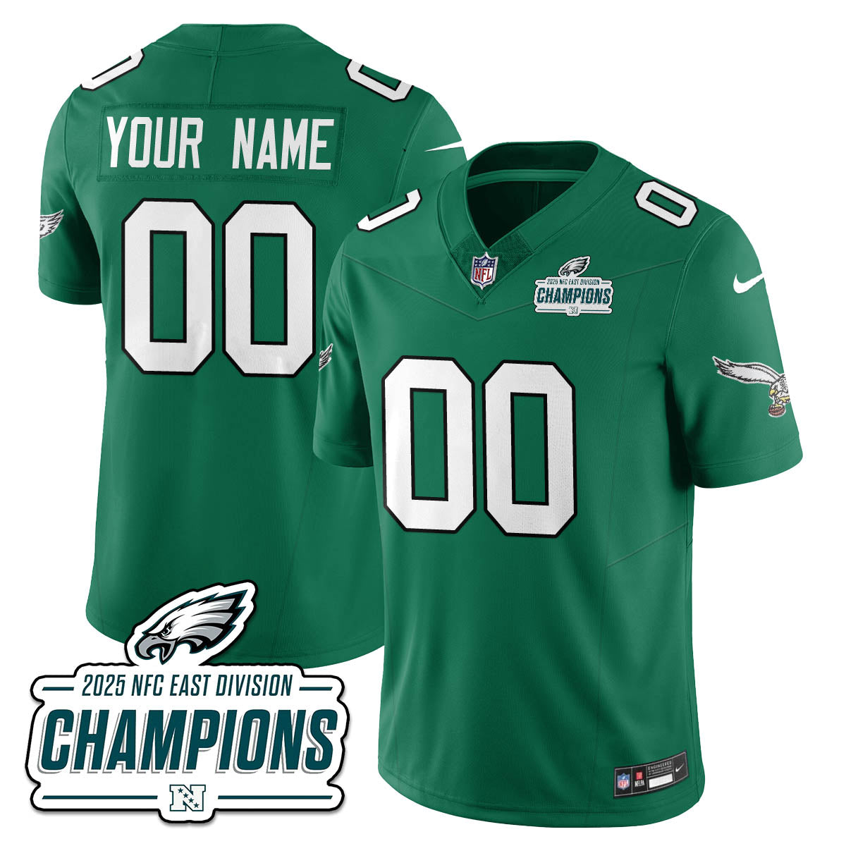 PHI NFC East Champions Vapor Limited Jersey - All Stitched-DTD