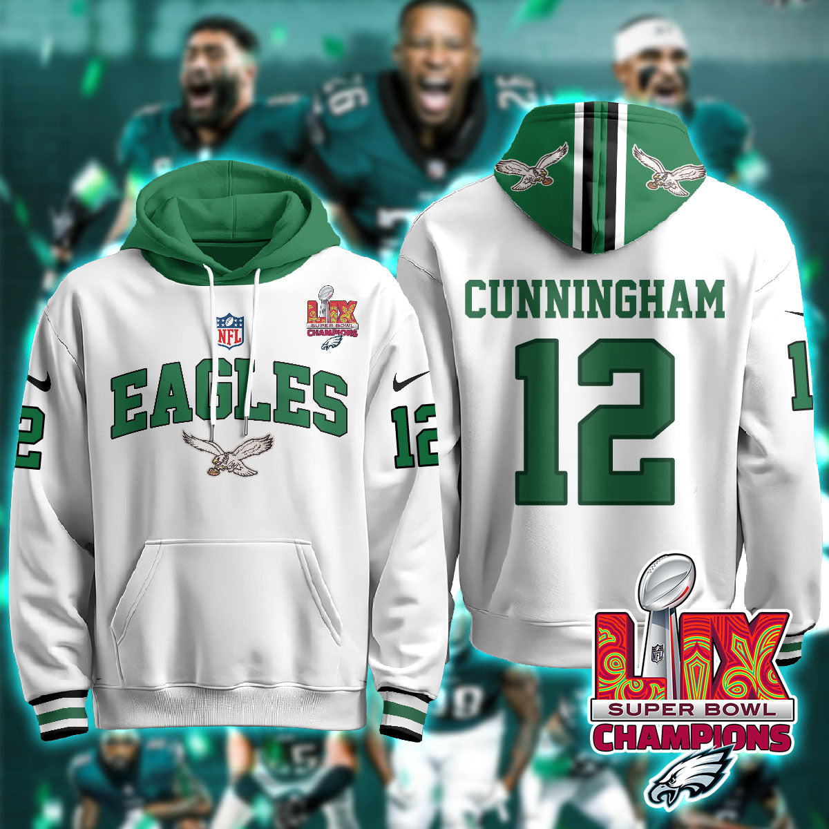 PHI Super Bowl LIX Champions Hoodie-DTD
