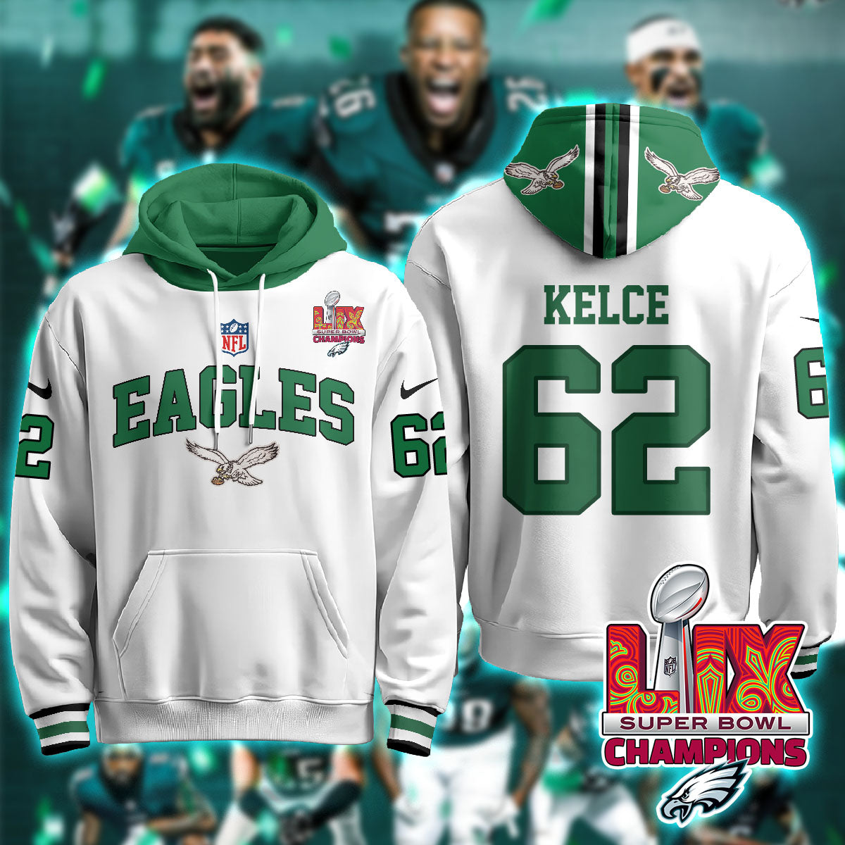 PHI Super Bowl LIX Champions Hoodie-DTD