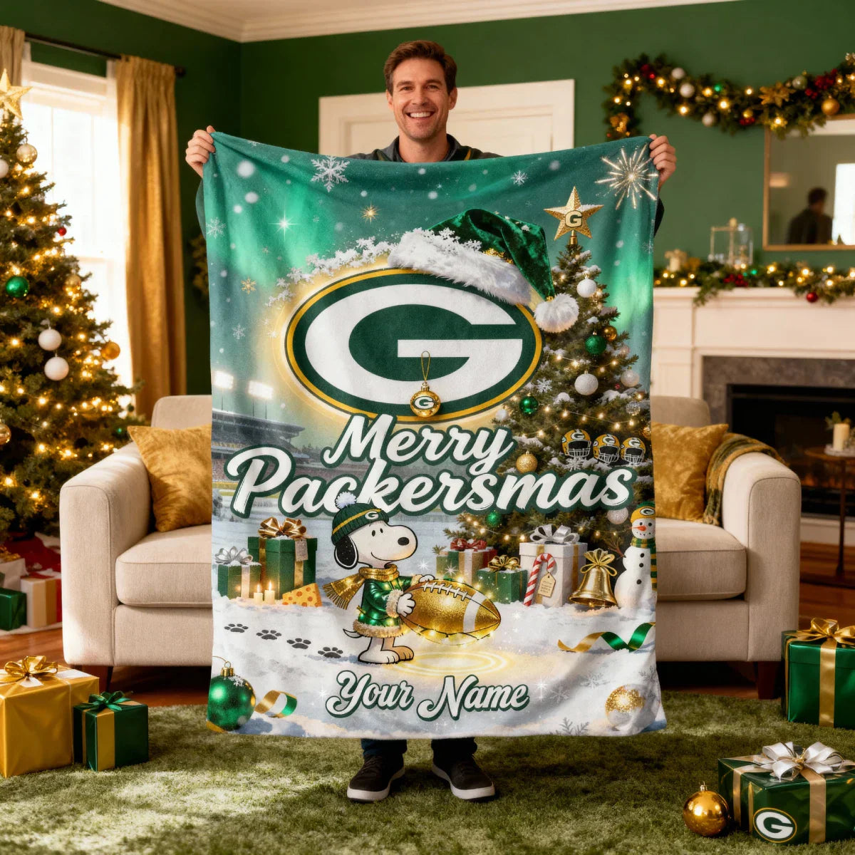 GB x SNP | Premium Christmas Fleece Blanket & Throw Pillow-DTD