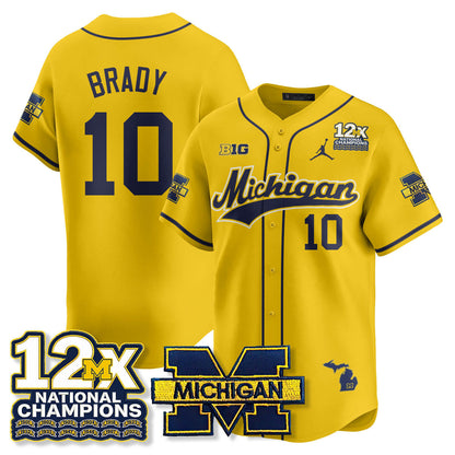 MICH 12x-Time National Champions Baseball Limited Jersey - All Stitched-DTD