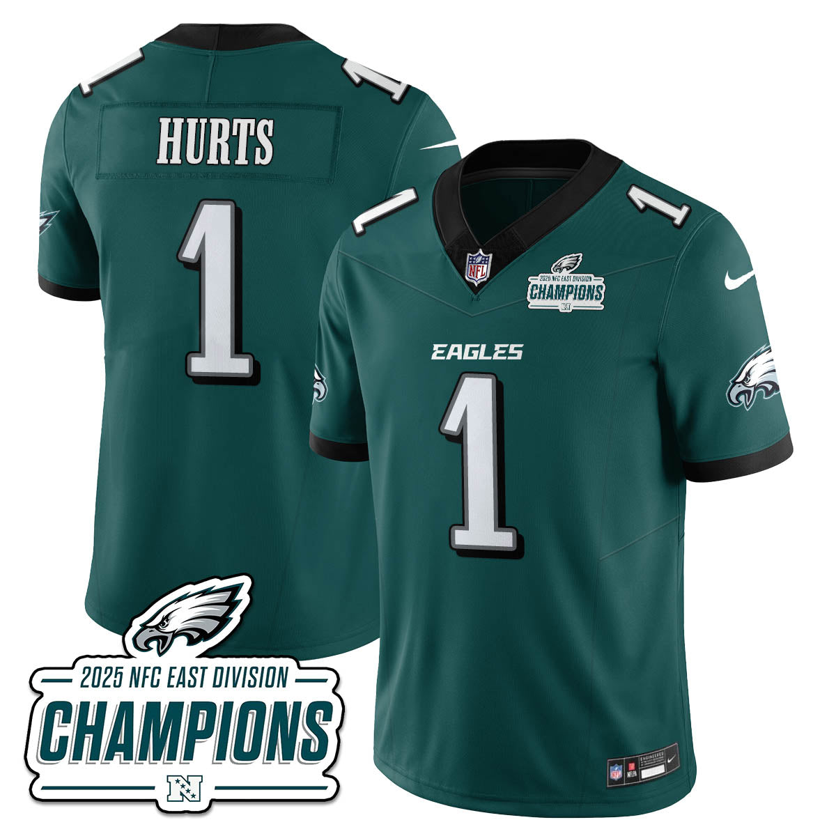 PHI NFC East Champions Vapor Limited Jersey - All Stitched-DTD