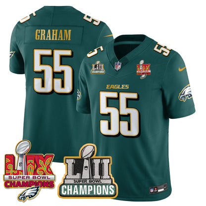 PHI LII-LIX Super Bowl Champions Vapor Limited Gold Jersey - All Stitched-DTD