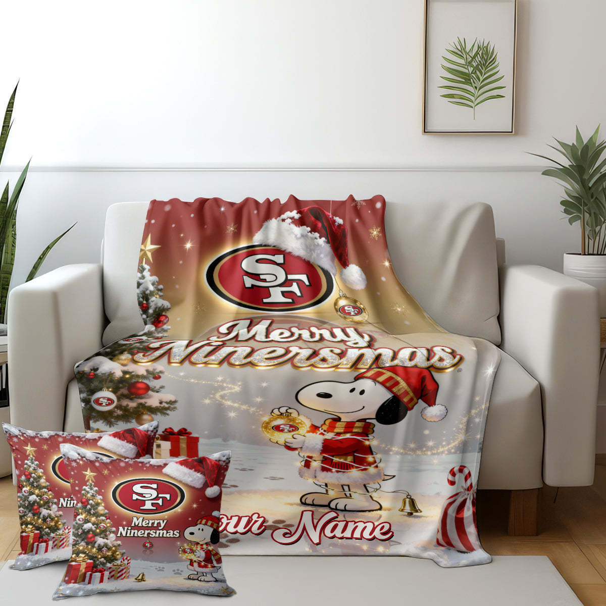 SF x SNP | Premium Christmas Fleece Blanket & Throw Pillow-DTD