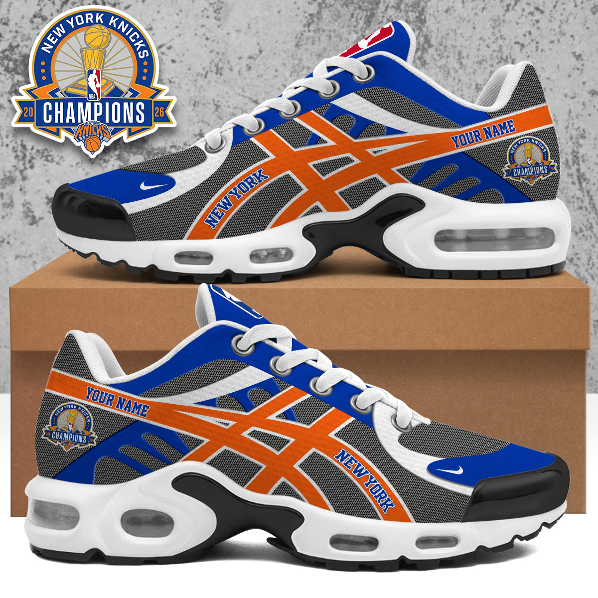 Personalized NYK 2026 Basketball Champions Air Max Shoes-DTD