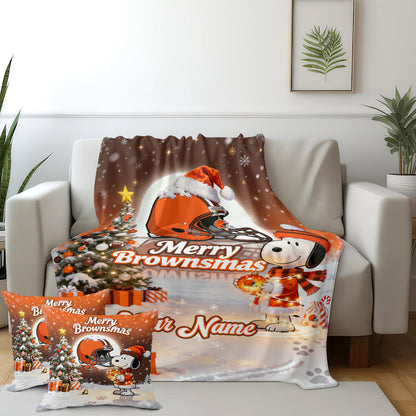 CB x SNP | Premium Christmas Fleece Blanket & Throw Pillow-DTD