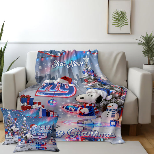 NYG x SNP | Premium Christmas Fleece Blanket & Throw Pillow-DTD