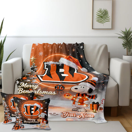 CB x SNP | Premium Christmas Fleece Blanket & Throw Pillow-DTD