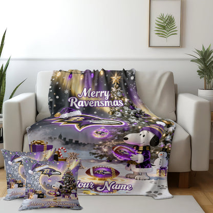 BAL x SNP | Premium Christmas Fleece Blanket & Throw Pillow-DTD