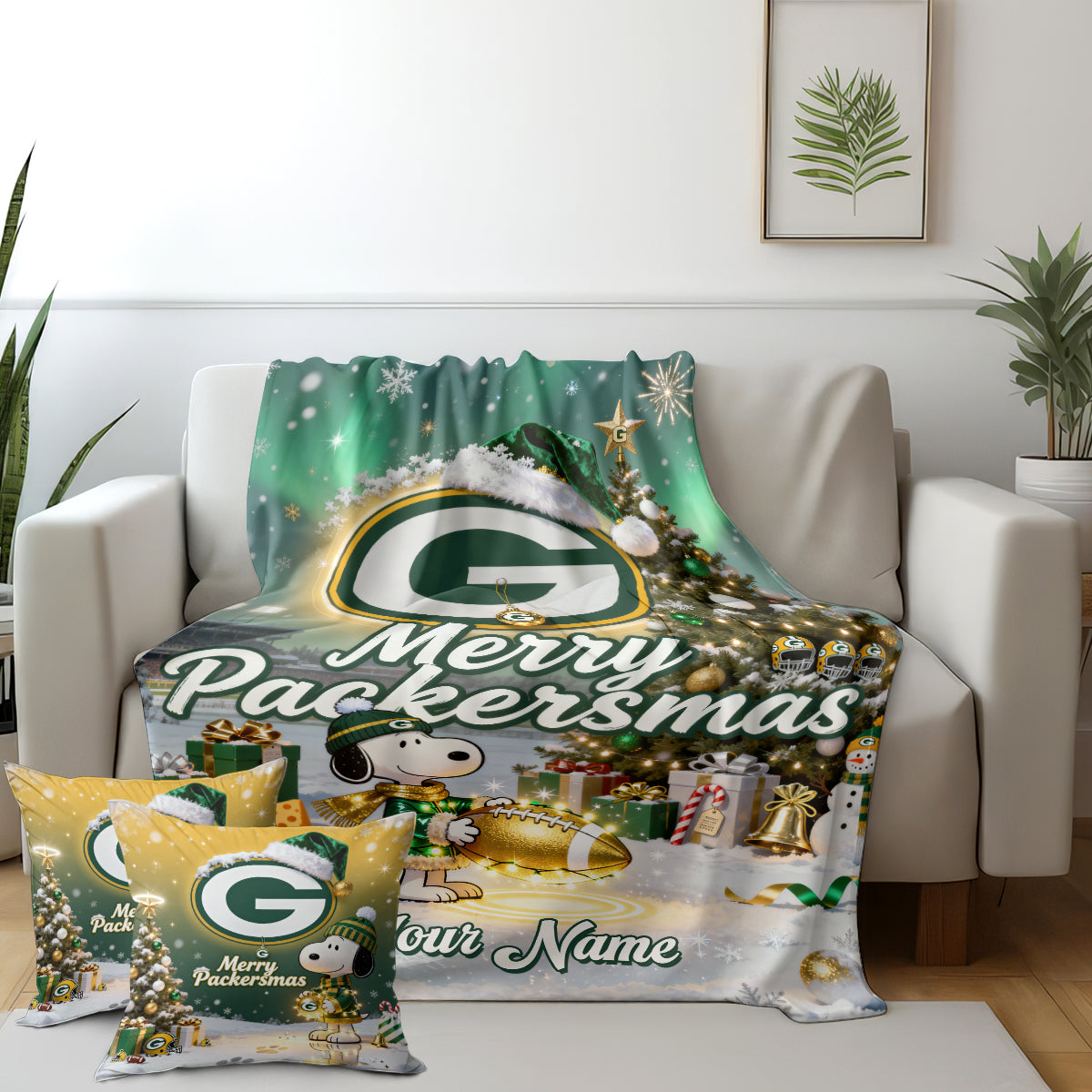GB x SNP | Premium Christmas Fleece Blanket & Throw Pillow-DTD