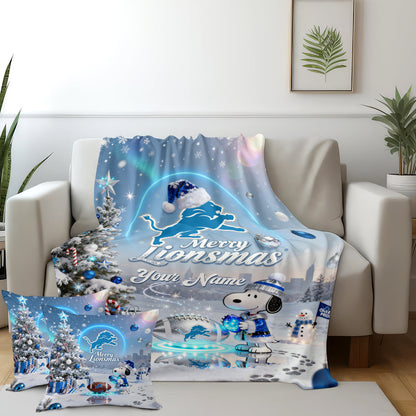 DL x SNP | Premium Christmas Fleece Blanket & Throw Pillow-DTD