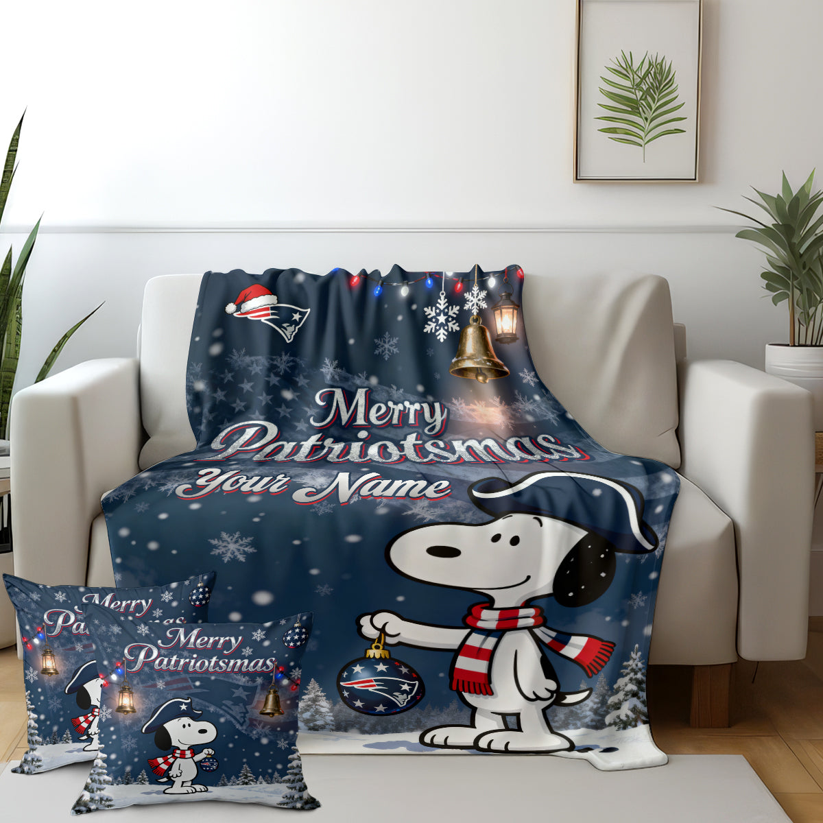 NEP x SNP | Premium Christmas Fleece Blanket & Throw Pillow-DTD