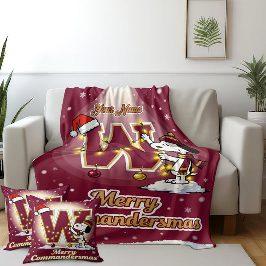 WAS x SNP | Premium Christmas Fleece Blanket & Throw Pillow-DTD