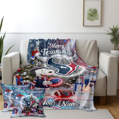 HOU x SNP | Premium Christmas Fleece Blanket & Throw Pillow-DTD