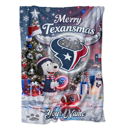HOU x SNP | Premium Christmas Fleece Blanket & Throw Pillow-DTD