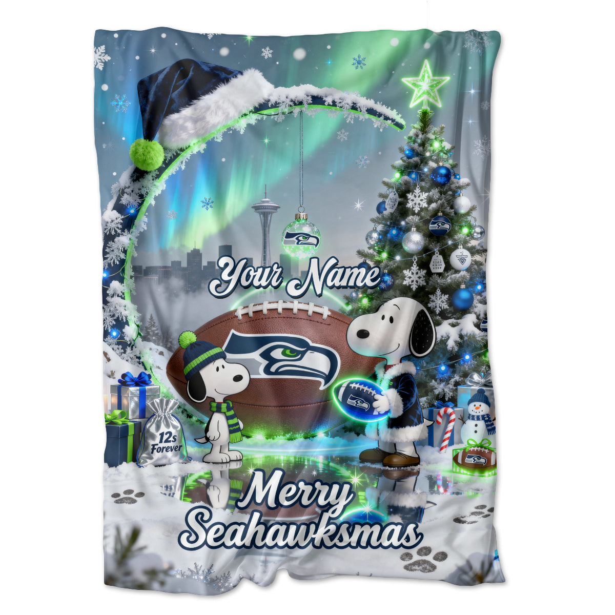 SEA x SNP | Premium Christmas Fleece Blanket & Throw Pillow-DTD