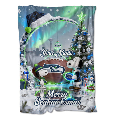 SEA x SNP | Premium Christmas Fleece Blanket & Throw Pillow-DTD
