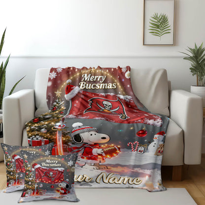 TB x SNP | Premium Christmas Fleece Blanket & Throw Pillow-DTD