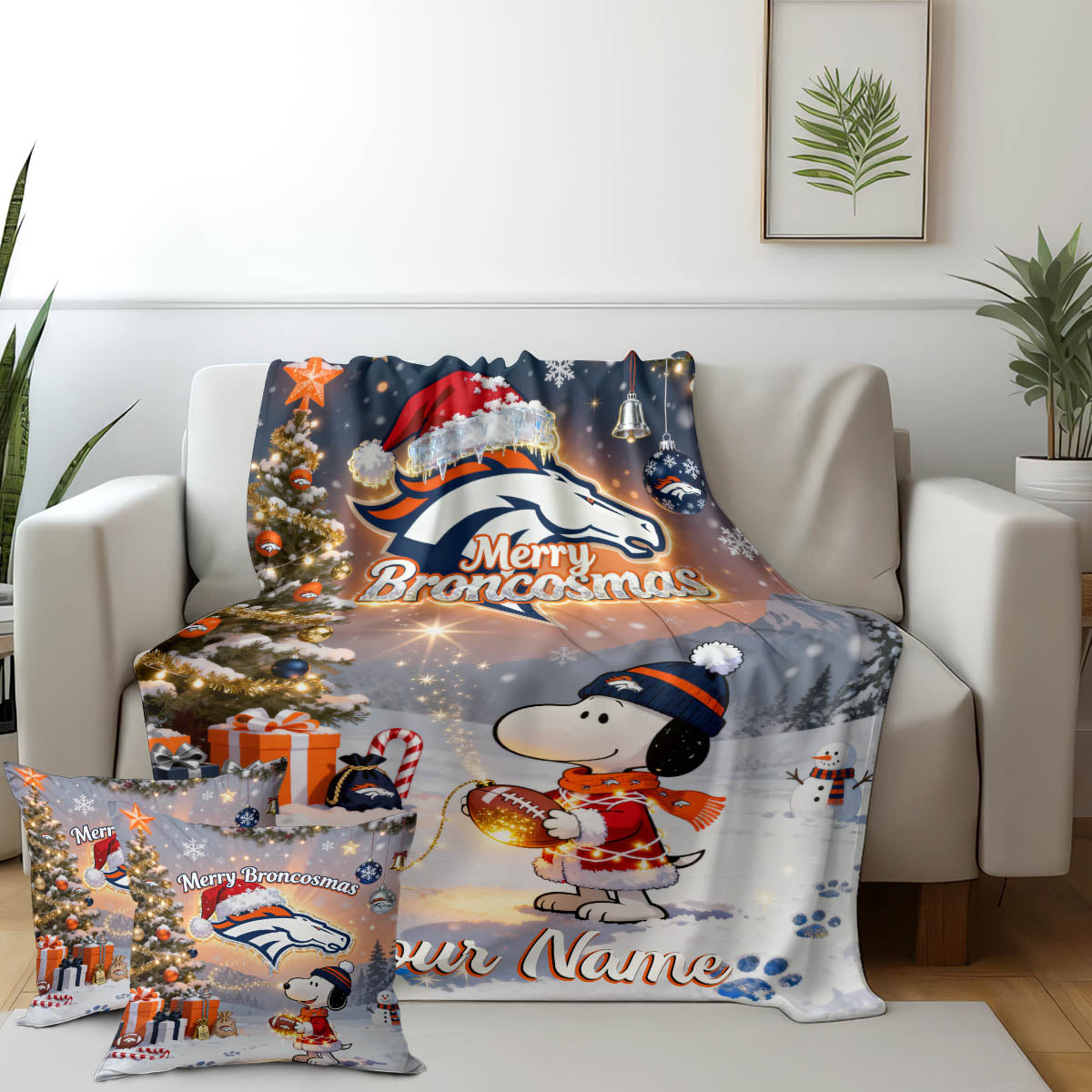 DEN x SNP | Premium Christmas Fleece Blanket & Throw Pillow-DTD