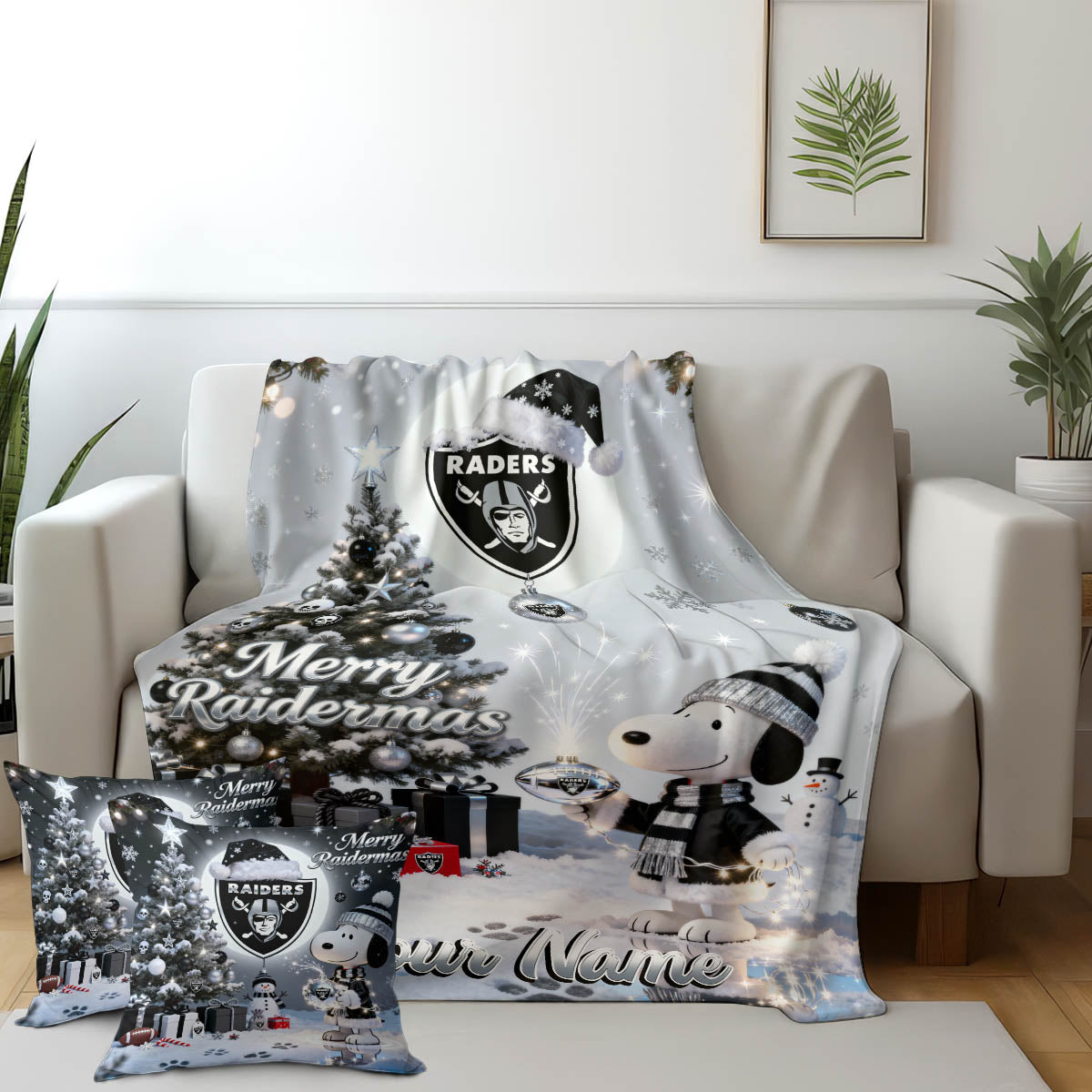 LVR x SNP | Premium Christmas Fleece Blanket & Throw Pillow-DTD