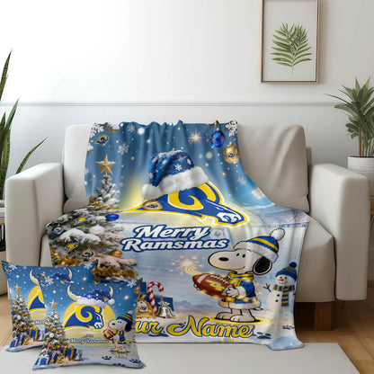 LAR x SNP | Premium Christmas Fleece Blanket & Throw Pillow-DTD