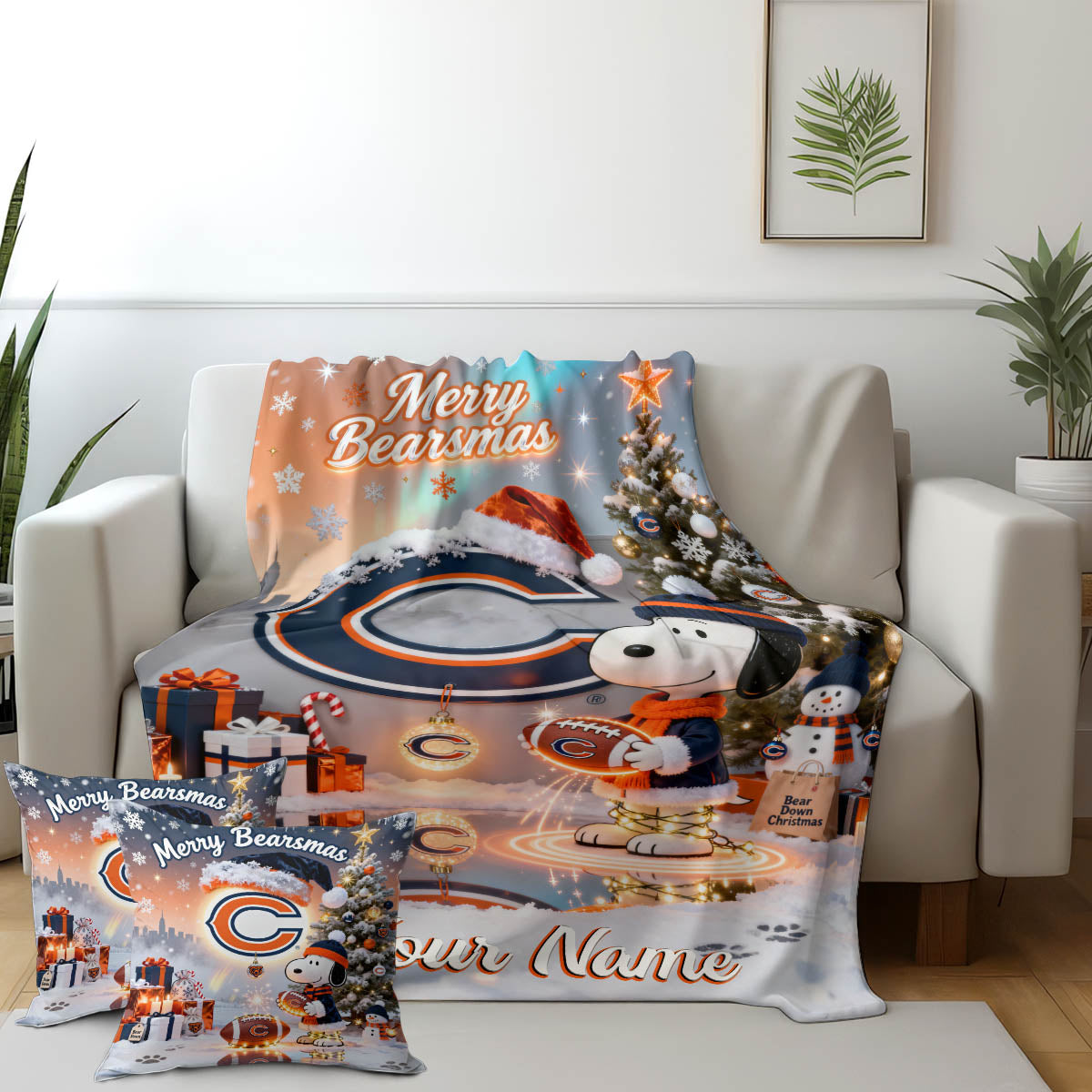 CHI x SNP | Premium Christmas Fleece Blanket & Throw Pillow-DTD