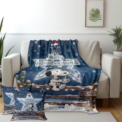 DAL x SNP | Premium Christmas Fleece Blanket & Throw Pillow-DTD