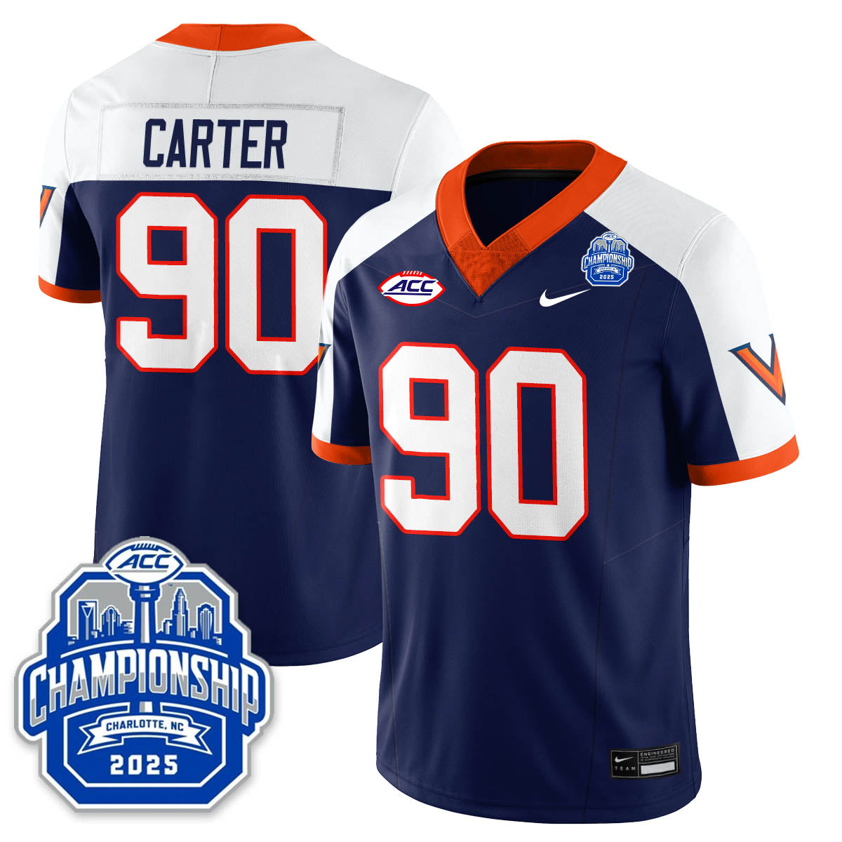 Virginia Football ACC Championship Vapor Limited Jersey - All Stitched-DTD