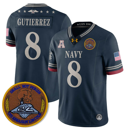 Navy MID Honoring the 250th Anniversary of the United States Navy Jersey - All Stitched-DTD