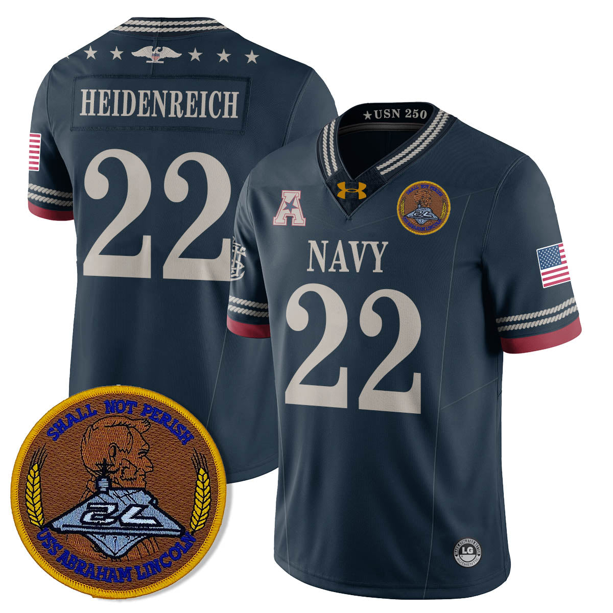 Navy MID Honoring the 250th Anniversary of the United States Navy Jersey - All Stitched-DTD
