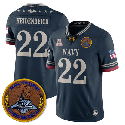 Navy MID Honoring the 250th Anniversary of the United States Navy Jersey - All Stitched-DTD
