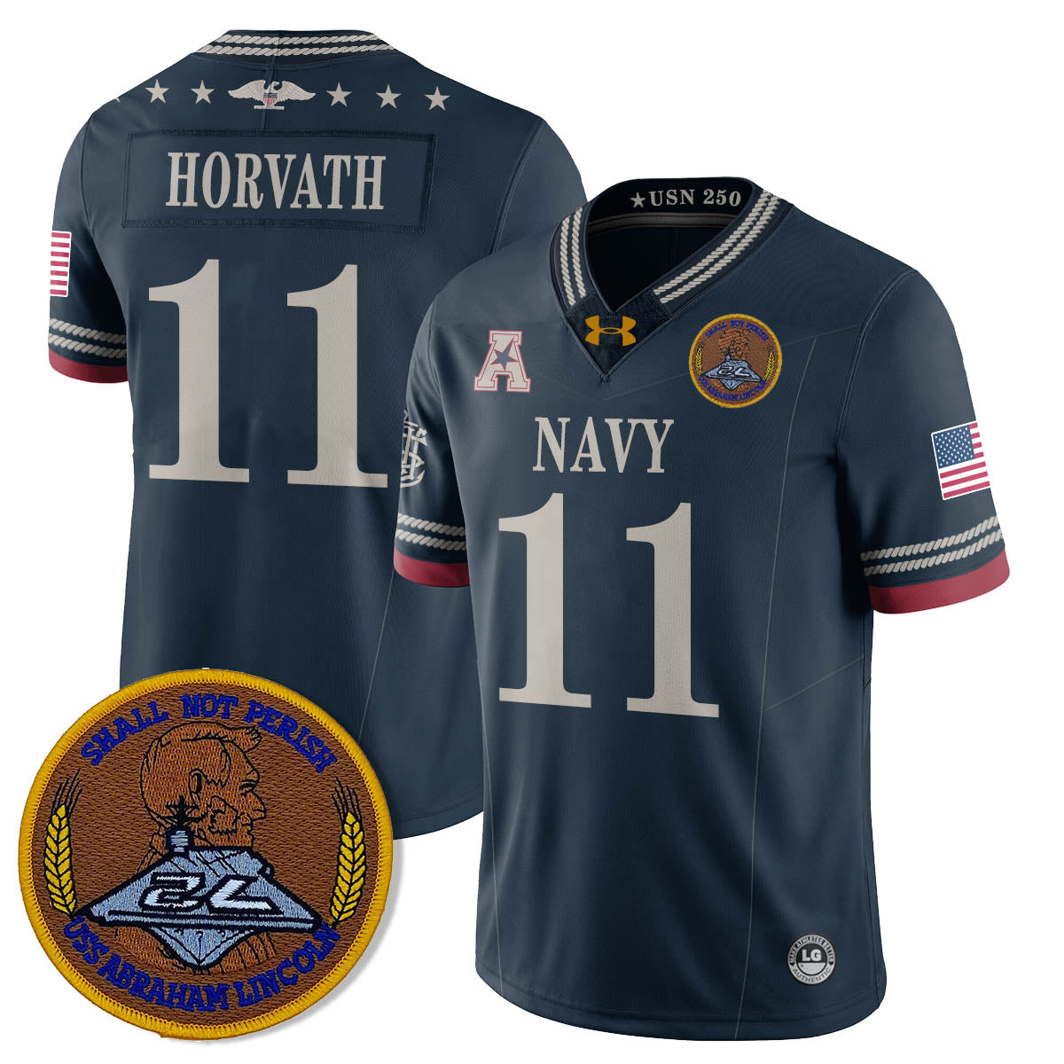 Navy MID Honoring the 250th Anniversary of the United States Navy Jersey - All Stitched-DTD