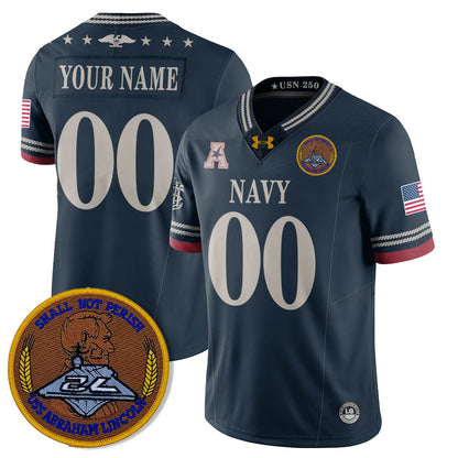 Custom Navy MID Honoring the 250th Anniversary of the United States Navy Jersey - All Stitched-DTD