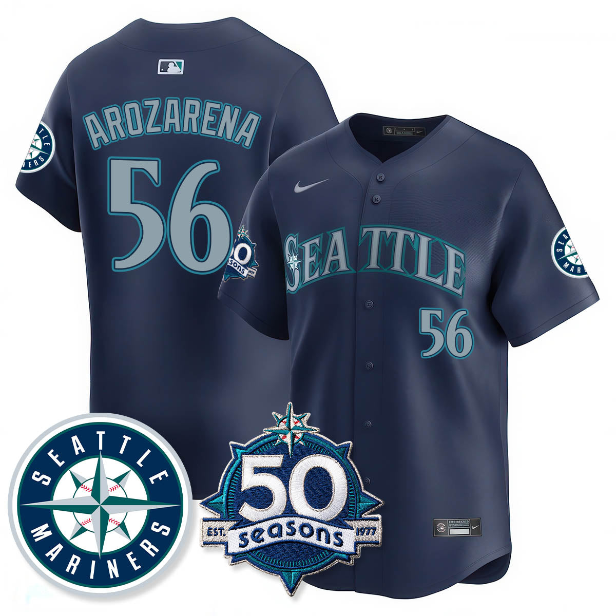 SEA Vapor Premier Limited Jersey - 50th Anniversary - All Stitched-DTD