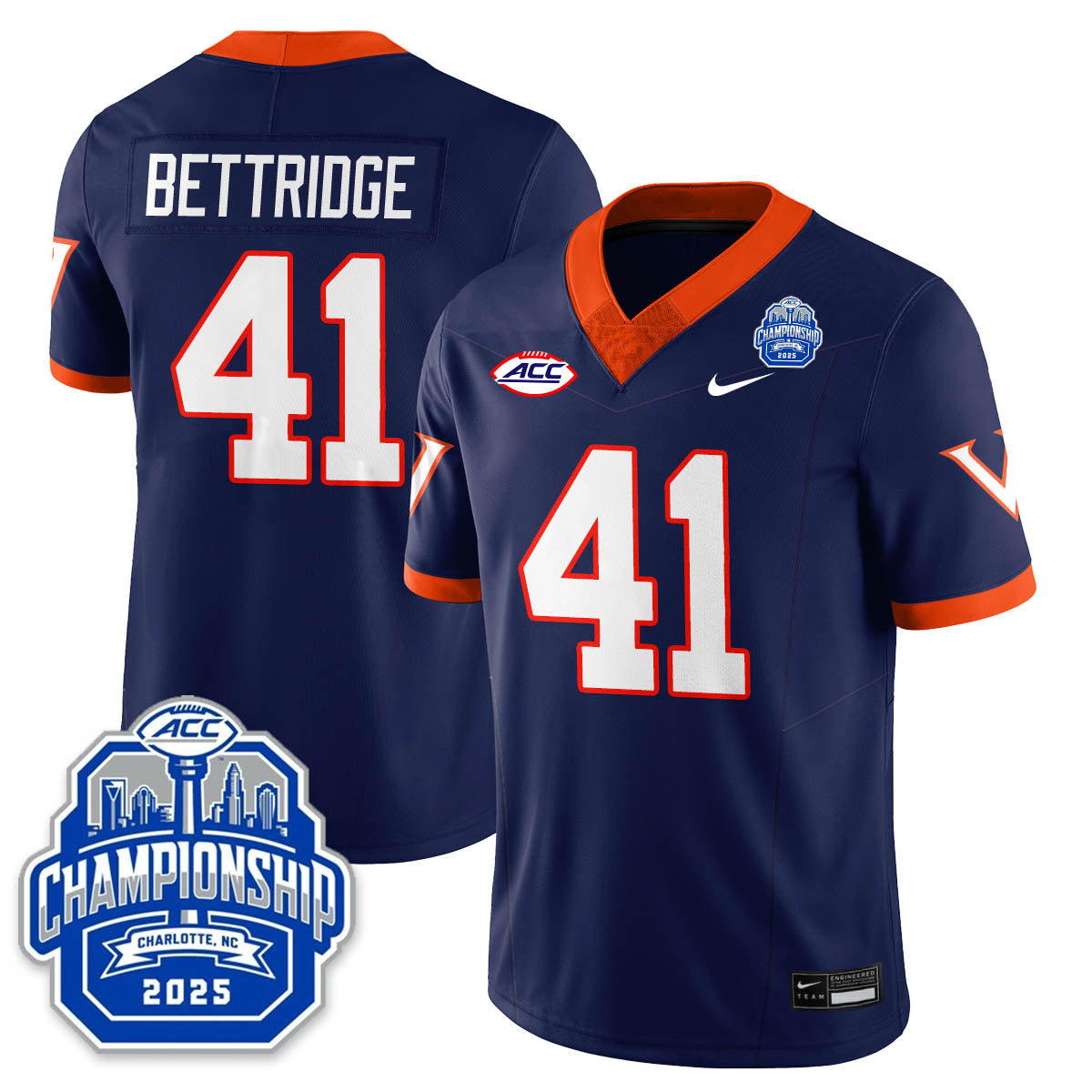 Virginia Football ACC Championship Vapor Limited Jersey - All Stitched-DTD