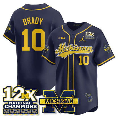 MICH 12x-Time National Champions Baseball Limited Jersey - All Stitched-DTD
