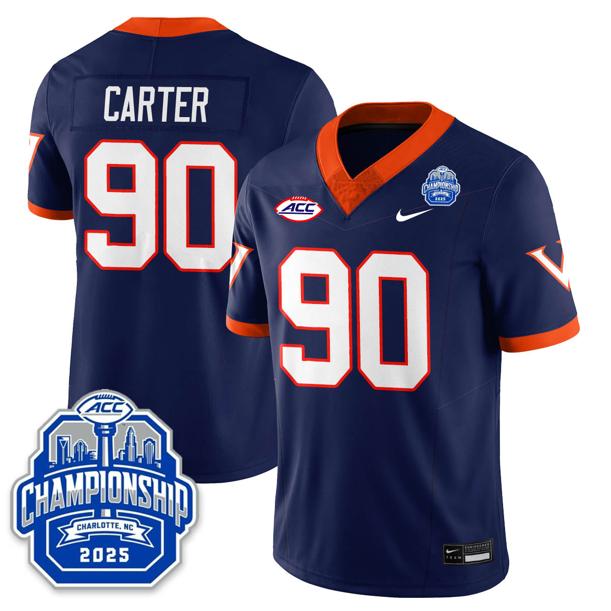 Virginia Football ACC Championship Vapor Limited Jersey - All Stitched-DTD