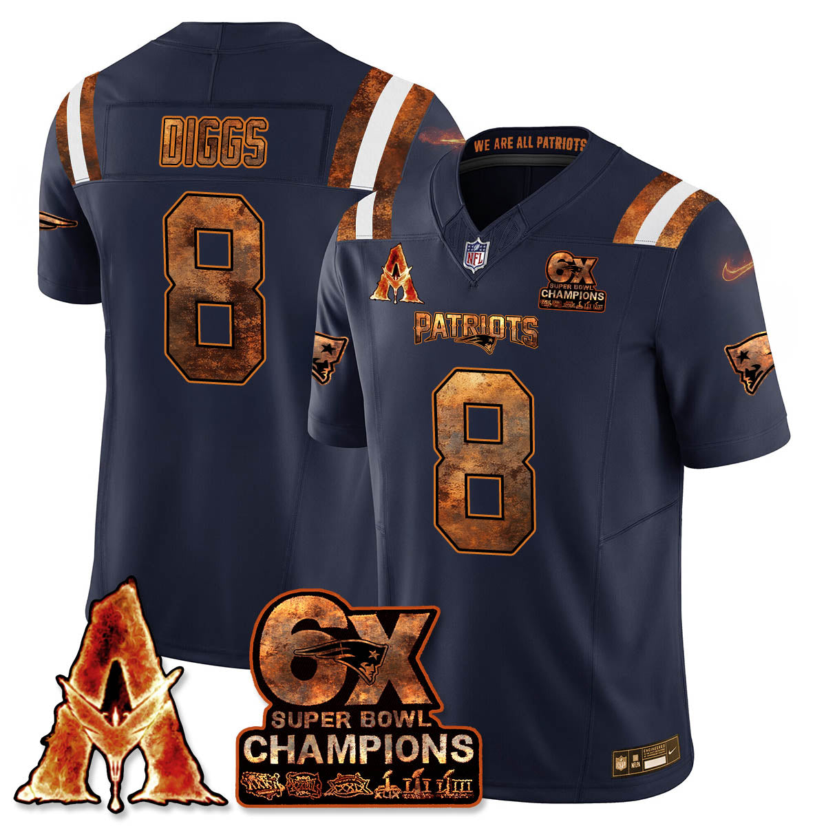 NE x Avatar 3 Fire and Ash Jersey V2 - Stitched